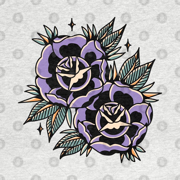 purple rose tattoo by donipacoceng